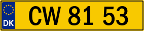 Trailer License Plate